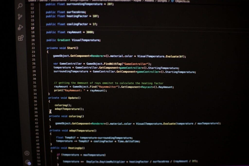 a computer screen with a bunch of lines on it